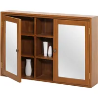 Mendler Teak-Spiegelschrank HWC-M85, Badspiegelschrank, hochwertiges B-Grade-Teak (Kernholz, 20-30 Jahre),