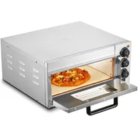 Vevor Kommerzieller Pizzaofen Backofen 406mm Edelstahl Elektrisch 3 Drehknöpfe