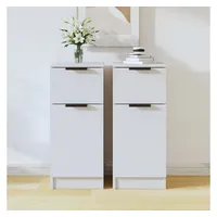 VidaXL Sideboards 2 Stk. Weiß 30x30x70 cm Holzwerkstoff