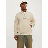 JACK & JONES Vesterbro Halbreißverschluss-sweatshirt Oatmeal M