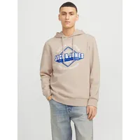 JACK & JONES Logo 2 Col Kapuzenpullover Moonbeam S