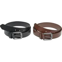 URBAN CLASSICS Easy Synthetic Leather Belt 2-Pack - Schwarz