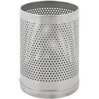 V-Part Perforierter Papierkorb 10 l Silber