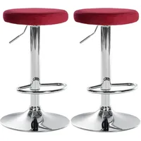 CLP 2er Set Barhocker Ponte Samt I Drehbarer Thekenhocker