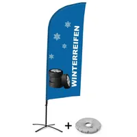 Showdown Displays Beachflag - Komplett-Set - Winterreifen - Deutsch