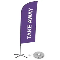 Showdown Displays Beachflag Alu Wind Komplett-Set Take Away Lila