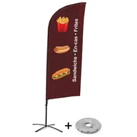 Showdown Displays Beachflag - Komplett-Set - Snacks - Französisch