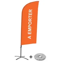 Showdown Displays Beachflag Alu Wind Komplett-Set Take Away Orange
