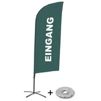 Showdown Displays Beachflag - Komplett-Set - Eingang - Deutsch