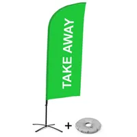 Showdown Displays Beachflag Alu Wind Komplett-Set Take Away Grün