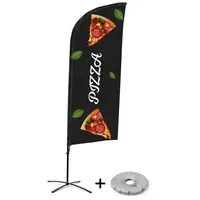 Showdown Displays Beachflag - Komplett-Set - Pizza - Kreuzständer