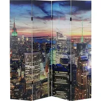 MCW LED-Paravent Spanische Wand Raumteiler Miami, Timer, netzbetrieben 180x160cm,