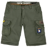 Alpha Industries Crew Patch Kurze Hose - Dark olive),