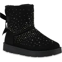 VAN HILL Winter Boots in Schwarz Silber
