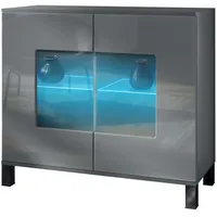 Vladon Kommode, Grau, Holzwerkstoff, 92.5x84.5x35 cm, Wohnzimmer, Kommoden &