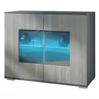 Vladon Kommode, Anthrazit, Holzwerkstoff, 92.5x75.5x35 cm, Wohnzimmer, Kommoden &