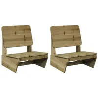 VidaXL Gartenstühle 2 Stk. 60x64x70,5 cm Kiefernholz Imprägniert