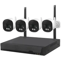 VisorTech Plug-&-Play-Überwachungssystem mit 4 Kameras & WLAN 6, hohe