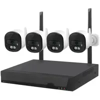 VisorTech Plug-&-Play-Überwachungssystem 4 Kameras Weiß
