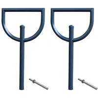 Baumarktplus 2 x Fahrradanlehnbügel 118 x 56 cm Stahl