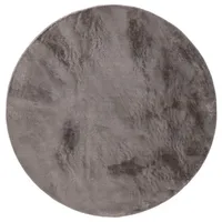 Benuta Basic Kunstfaser Fellteppich Furry - Grau Rund 80