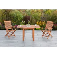 Merxx Comodoro Set 3-tlg. 2 Klappsessel Gartentisch Ausziehbar 65