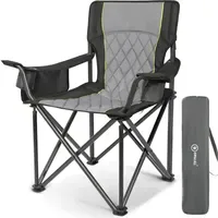 HOMECALL Campingstuhl XXL Klappstuhl Schwarz
