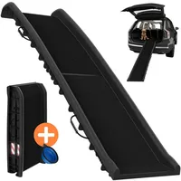 Cadoca® Hunderampe Auto Schwarz 156x40x16cm klappbar