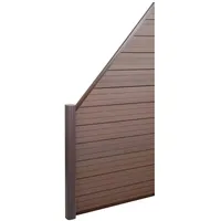 MCW WPC-Sichtschutz Savoie Windschutz Zaun Alu Premium - Erweiterungselement