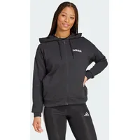 Adidas Essentials Linear French Terry Reißverschlusspullover Black / White