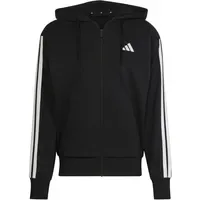Adidas Essentials 3-Streifen French Terry Reißverschlusspullover Black / White