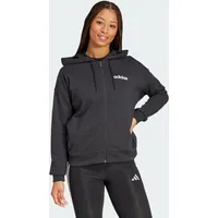 Adidas Essentials Linear French Terry Reißverschlusspullover Black / White