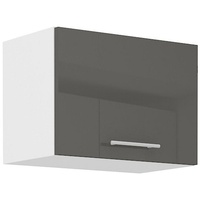 Küchen-Preisbombe Küche Hängeschrank 50 Lara Grau Hochglanz + Weiss