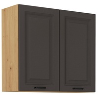 Küchen-Preisbombe Hängeschrank 80 cm Stilo Grau + Eiche Artisan