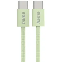 Hama Ladekabel Fabric USB-C - USB-C, 1m, Nylon, Grün