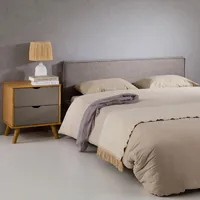 Idimex Kopfteil KLAO gepolstert 160cm Grau, Textil, Mode, 161x59x6