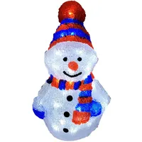 INDA-EXCLUSIV Acryl Schneemann 80 LEDs kaltweiß Außenbeleuchtung