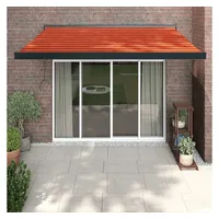 VidaXL Markise Einziehbar Orange und Braun 3x2,5 m Stoff