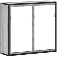 VidaXL Bad-Spiegelschrank Grau Sonoma 65x20x60 cm Holzwerkstoff