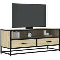 VidaXL TV-Schrank Sonoma-Eiche 100x34,5x40 cm Holzwerkstoff und Metall