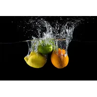 Papermoon Fototapete PAPERMOON "Photo-Art MOGYOROSI STEFAN, ZITRUSSPRITZEN", bunt, B:3,5m