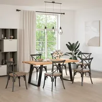 VidaXL Esstisch Hellbraun 180x90x74 cm Massivholz Eiche Rechteckig -