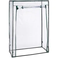 Relaxdays Tomatengewächshaus 1 x 0,5 x 1,5 m PVC-Folie