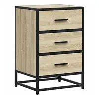 VidaXL Nachttisch Sonoma-Eiche 40x34,5x60 cm Holzwerkstoff und Metall