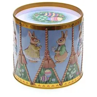 Powerhaus24 Klassische zylinderförmige Blechdose, Geschenk zu Ostern, Aufbewahrung, Deko,