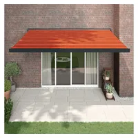 VidaXL Markise Einziehbar Orange und Braun 4,5x3 m Stoff