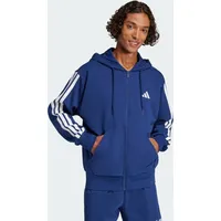 Adidas Essentials 3-Streifen French Terry Reißverschlusspullover Dark Blue /