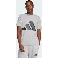 Adidas Essentials Big Logo Kurzarm-T-Shirt Medium Grey Heather /