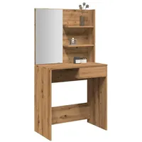 VidaXL Schminktisch mit Spiegel Artisan-Eiche 74,5x40x141 cm