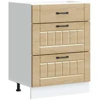 VidaXL Küchen-Unterschrank Lucca Sonoma-Eiche Holzwerkstoff